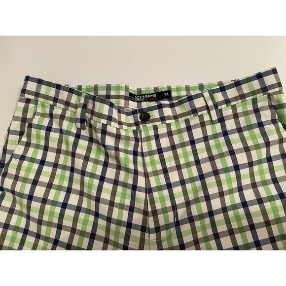 Chaps Golf Shorts‎ Plaid Casual Golfing Flat Front Size 34 - Picture 1 of 6